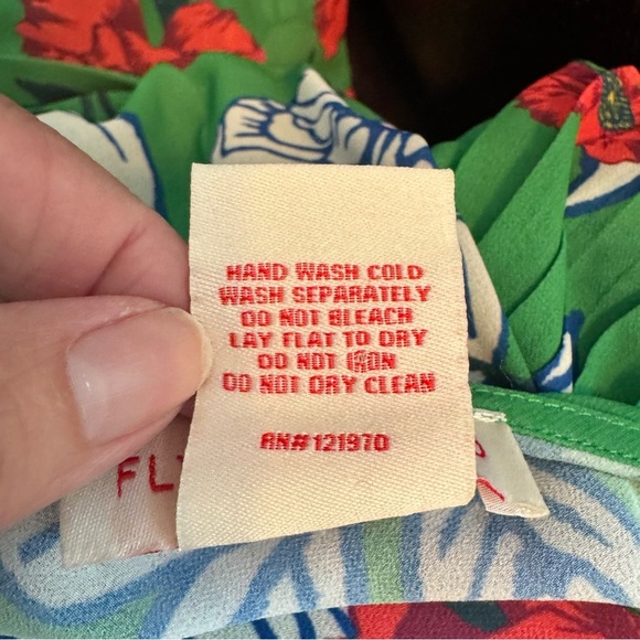 Flying Tomato Stunning Tropical Print ruffled Faux Wrap beach boho Dress - Picture 6 of 6